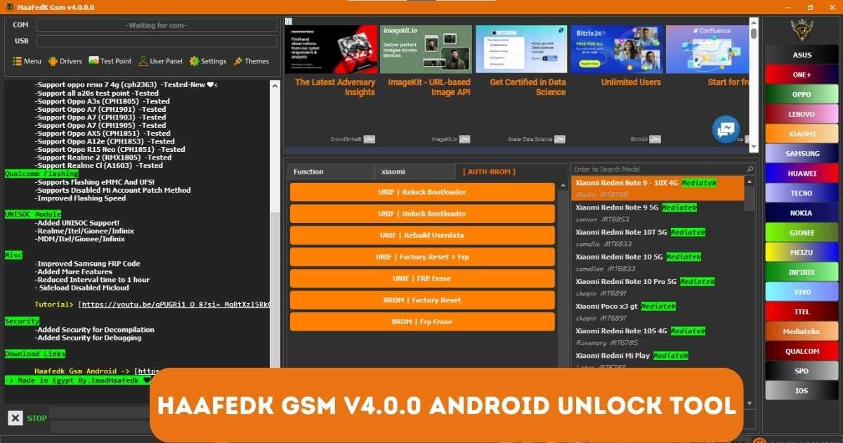 HaaFedk Gsm V4.0.0 Android Unlock Tool