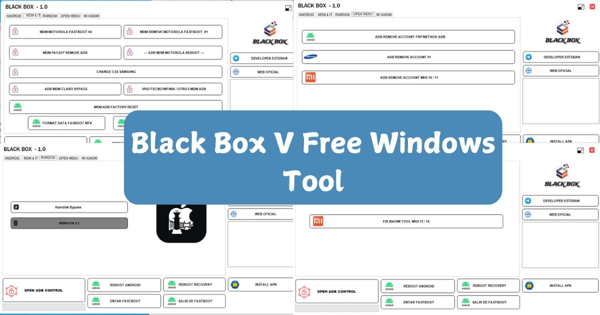 Black Box V1.0 – Free FRP Bypass & MDM Removal Tool