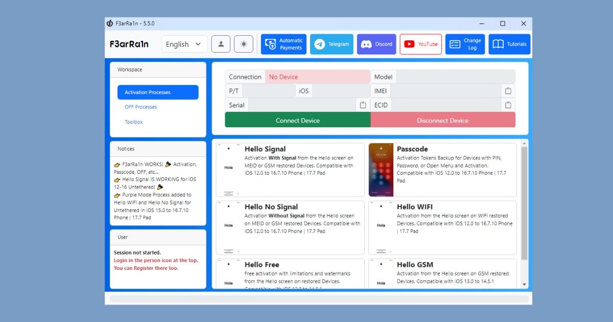 F3arRa1n Activation Tool