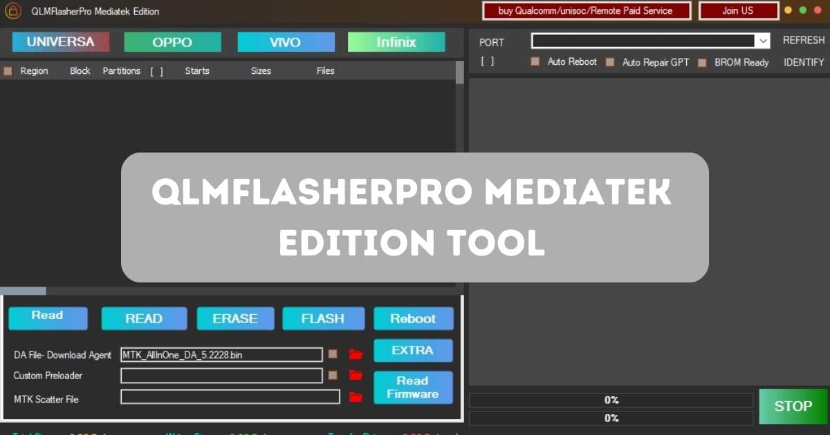 QLMFlasherPro MediaTek Edition Tool for Free | Flash, Bypass, and Manage MTK Devices 1 QLMFlasherPro MediaTek Edition Tool
