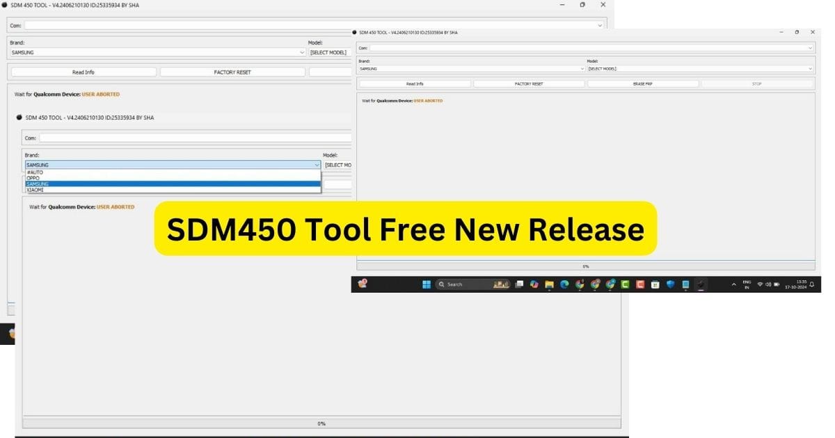 SDM450 Tool Free New Release